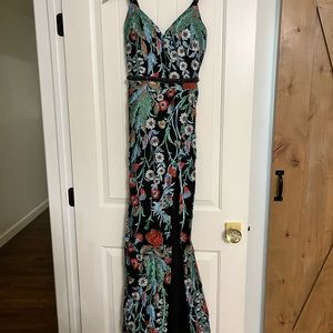 Morilee Embroidered Evening Gown